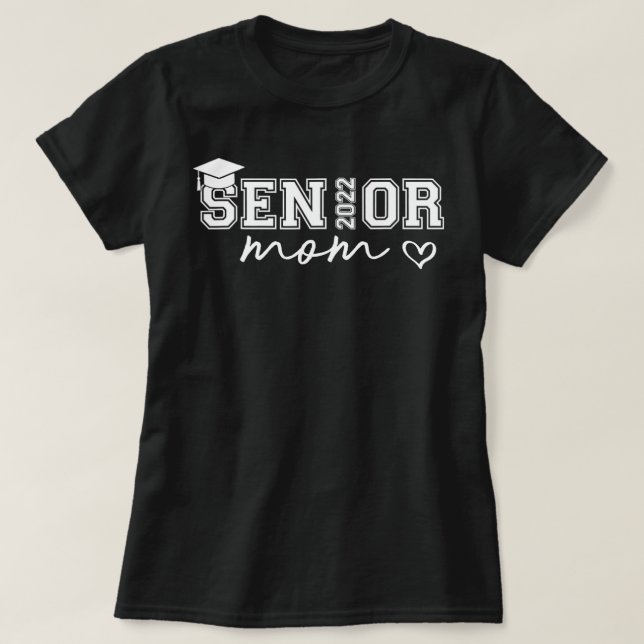 Proud Mama Niedlich Heart Graduate Senior 2022  T-Shirt (Design vorne)