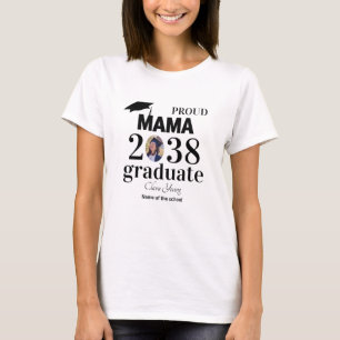 Proud Mama personalisiert Abschluss T-Shirt