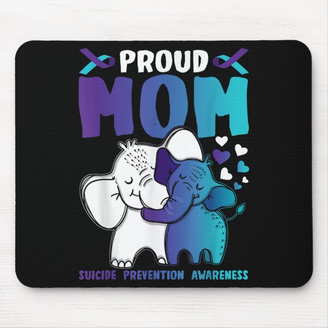 Proud Mama Suicide Prevention Awareness Warrior Ma Mousepad (Vorne)