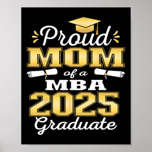 Proud-Mama von 2025 m Grad Grad der Graduate-Famil Poster