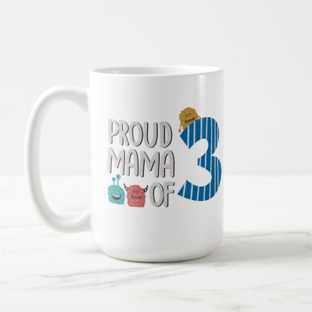 Proud Mama von drei Kaffeetasse (Links)