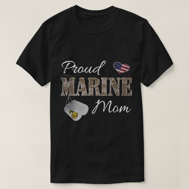 Proud Marine Mama T-Shirt (Design vorne)