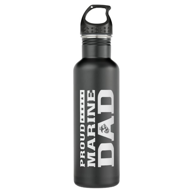 Proud Marine Vater Edelstahlflasche (Vorderseite)