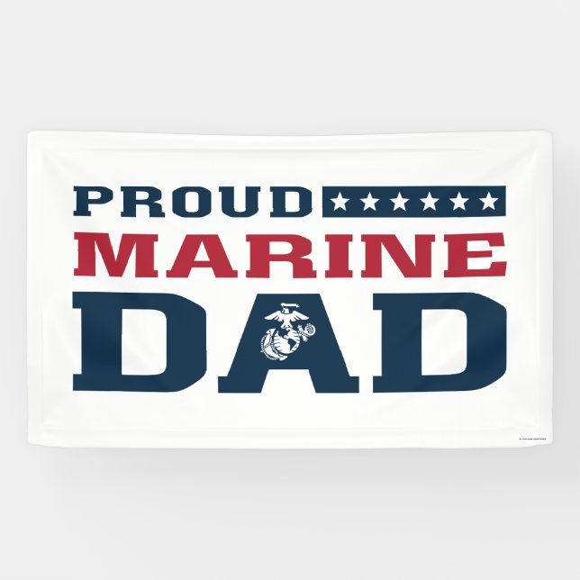 Proud Marine Vater - Farbe Banner (Horizontal)