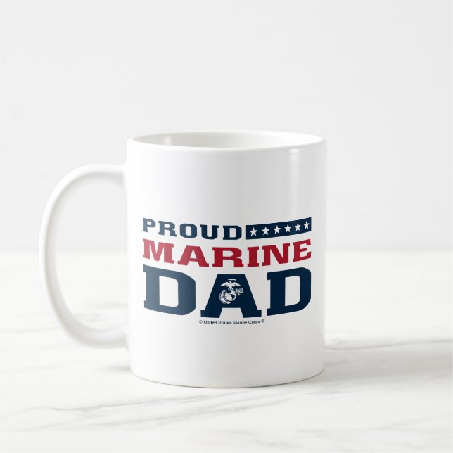 Proud Marine Vater - Farbe Kaffeetasse (Links)
