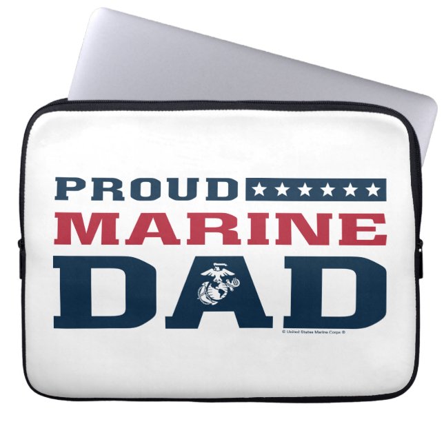 Proud Marine Vater - Farbe Laptopschutzhülle (Vorderseite)