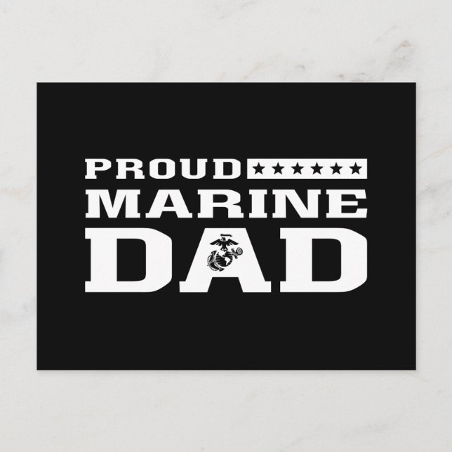 Proud Marine Vater Feiertagspostkarte (Vorderseite)