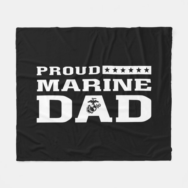 Proud Marine Vater Fleecedecke (Vorderseite (Horizontal))