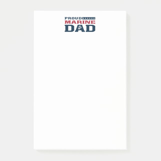 Proud Marine Vater Post-it Klebezettel (Vorderseite)