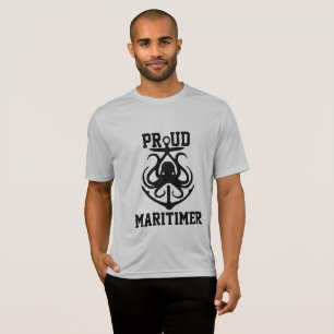 Proud Maritimer Anker Oktopus Leuchtturm Route T- T-Shirt