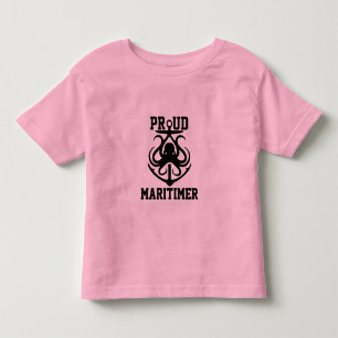 Proud Maritimer Anker Oktopus Leuchtturmroute Kleinkind T-shirt