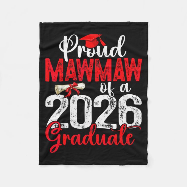 Proud Mawmaw Of A Cl Of 2026 Graduate Senior Gradu Fleecedecke (Vorderseite)