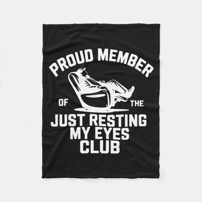Proud Member Of The Just Resting My Eyes Club Fath Fleecedecke (Vorderseite)