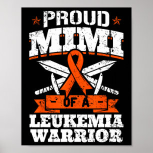 Proud Mimi einer Leukämie Warrior Oma Bewusstsein Poster
