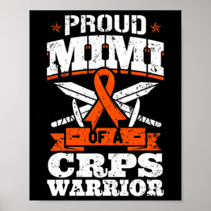 Proud Mimi eines CRPS-Kriegers RSD Awareness Ribbo Poster