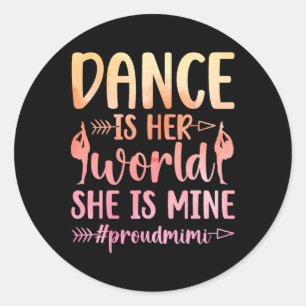 Proud Mimi eines Tänzers Mimi Dance Mimi Oma Runder Aufkleber