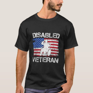 Proud Mit Behinderung Veteran Flag American USA Ve T-Shirt