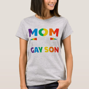 Proud Mom Of A Smartass Gay Son Funny LGBT Ally T-Shirt