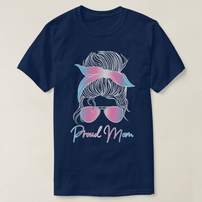 Proud Mom of a Trans Kid Mother Day  T-Shirt (Design vorne)