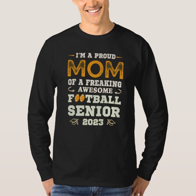 Proud Mom of an Awesome Football Senior 2023 Women T-Shirt (Vorderseite)