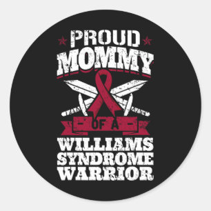Proud Mommy eines Williams-Syndroms Warrior Awaren Runder Aufkleber