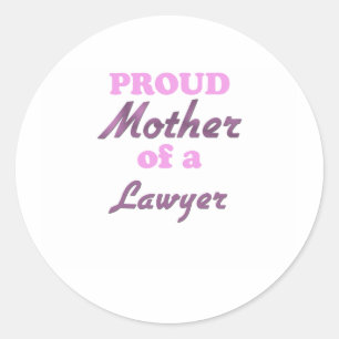 Proud Mother of a Lawyer Runder Aufkleber