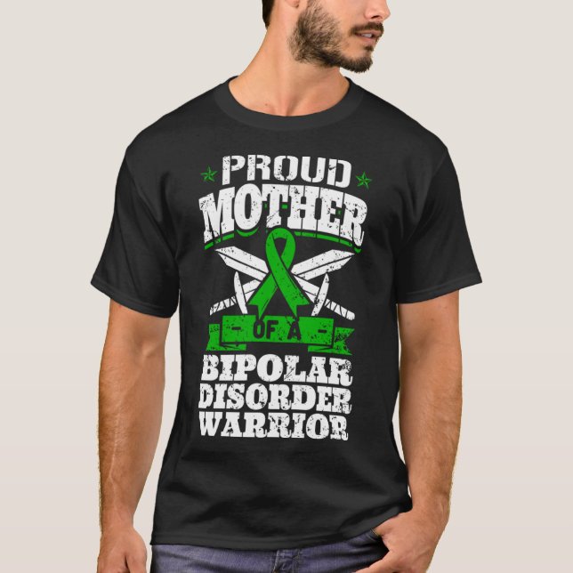 Proud Mutter einer bipolaren Störung Kriegerin Awa T-Shirt (Vorderseite)