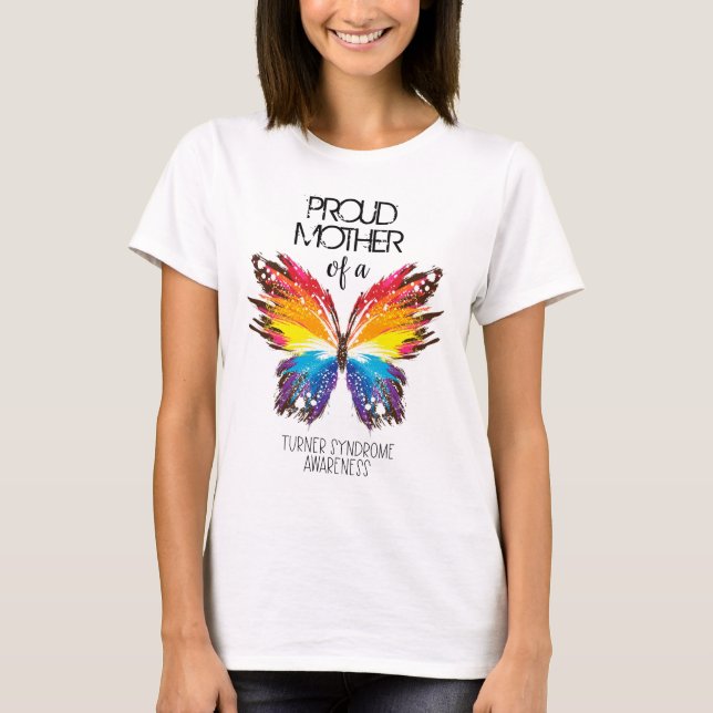 Proud-Mutter-Schmetterling-Turner-Syndrom T-Shirt (Vorderseite)