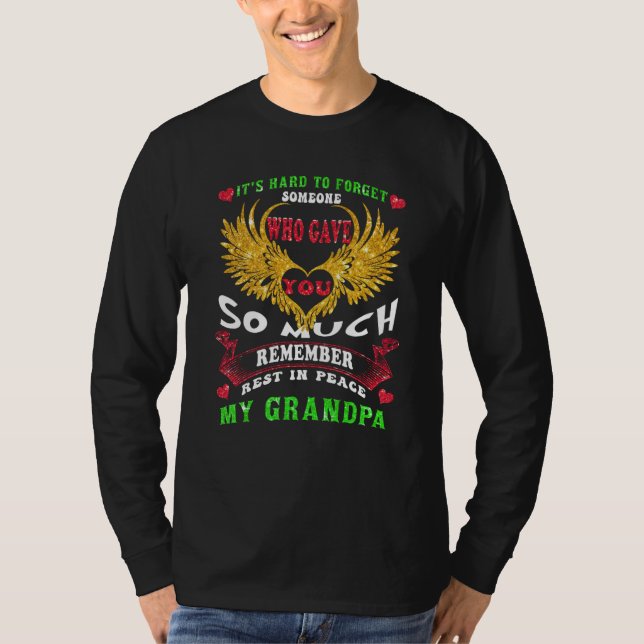 Proud My Grandpa In Heaven Happy Father Day Proud  T-Shirt (Vorderseite)