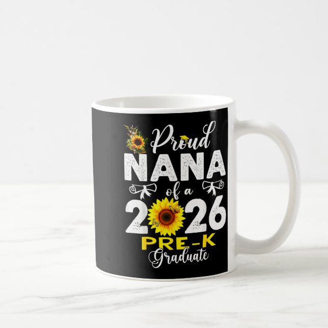 Proud nana of 2026 pre-k graduate mothers day kaffeetasse (Rechts)