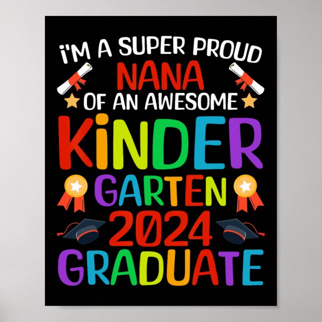 Proud Nana of Phantastisch Kindergarten 2024 Gradu Poster (Vorne)