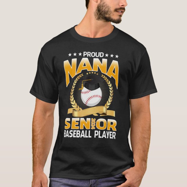 Proud Nana Senior Class Of 2024 Baseball Player T-Shirt (Vorderseite)