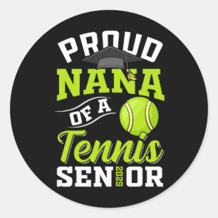 Proud Nana von einer Tennis Senior Cl von 2025 Gra Runder Aufkleber