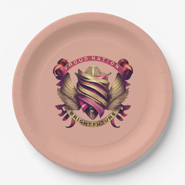 Proud Nation Bright Future Pappteller (Vorderseite)