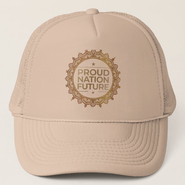 Proud Nation Bright Future Truckerkappe (Vorderseite)