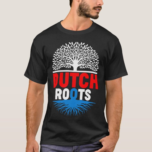  Proud Native Dutch Netherland Flag Dutch Roots Tr T-Shirt (Vorderseite)