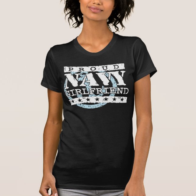 Proud Navy-Freundin T-Shirt (Vorderseite)
