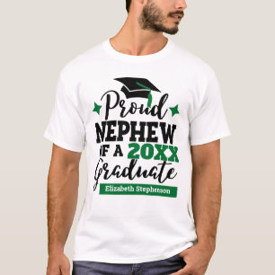 Proud Neffe 2022 Absolvent schwarzen grünen Tassel T-Shirt