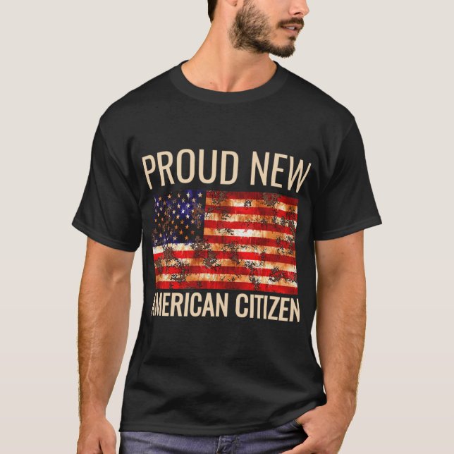 Proud New American Us Citizenship Gift Tee Shirt  (Vorderseite)