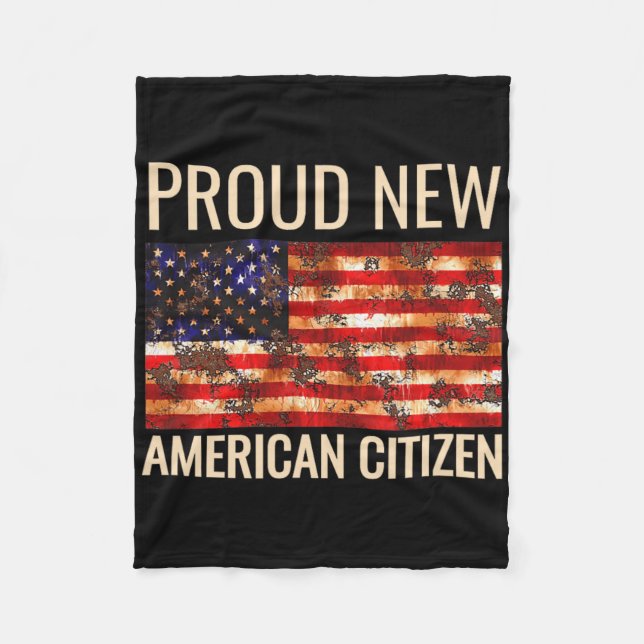 Proud New American Us Citizenship Gift Tee Shirt  Fleecedecke (Vorderseite)
