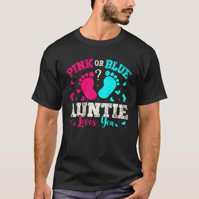 Proud New Aunt It s A Girl Gender Reveal Mother s  T-Shirt (Vorderseite)