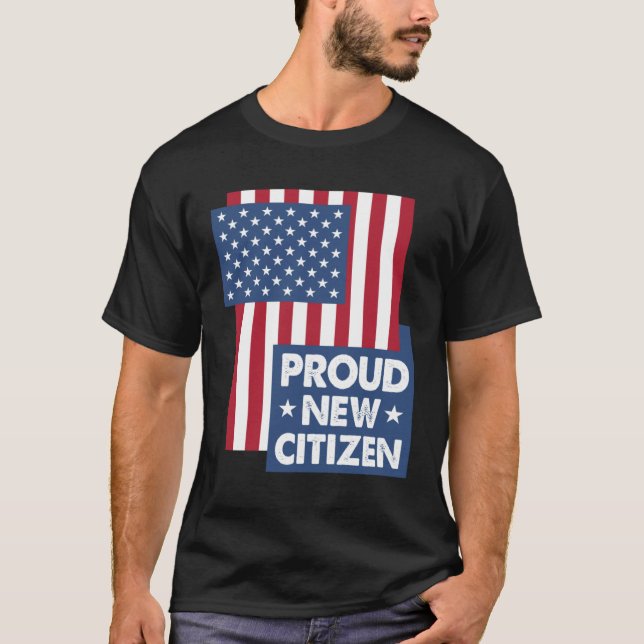 Proud New Citizen Women USA Citizen American Flag  T-Shirt (Vorderseite)