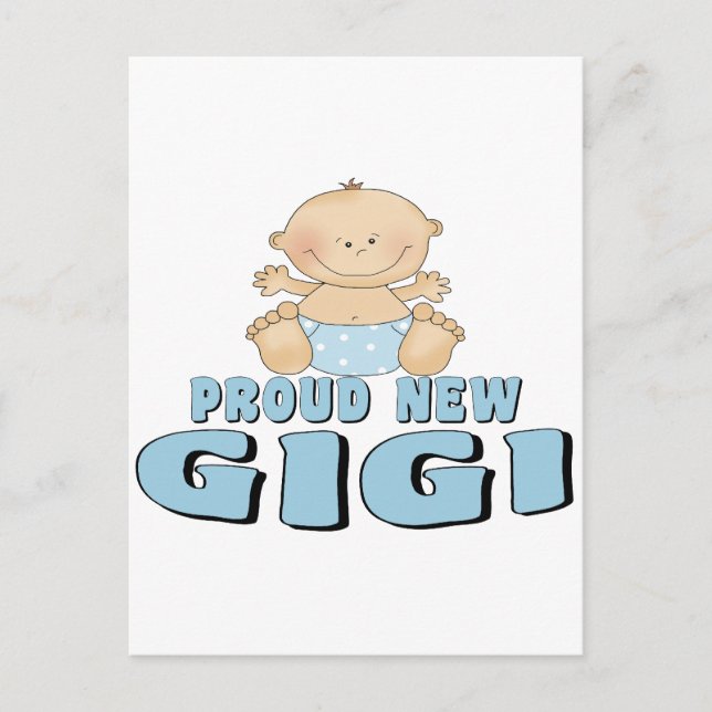 Proud New Gigi T - Shirt Postkarte (Vorderseite)