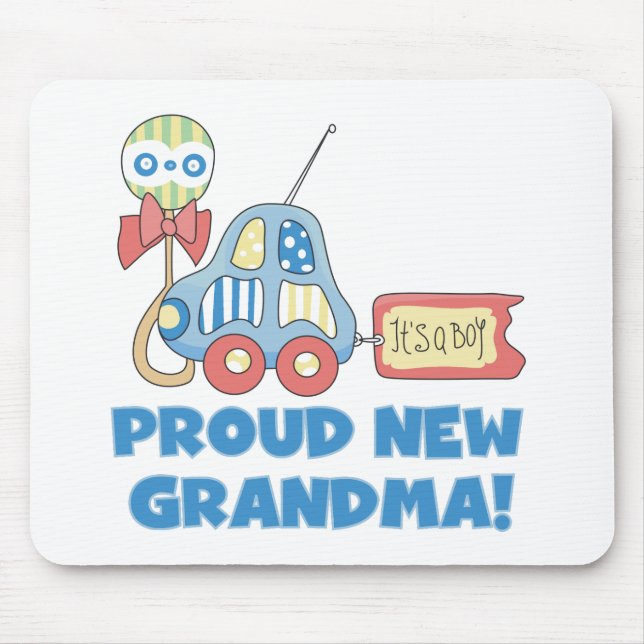 Proud New Oma-It ist ein Boy Tshirts and Gifts Mousepad (Vorne)