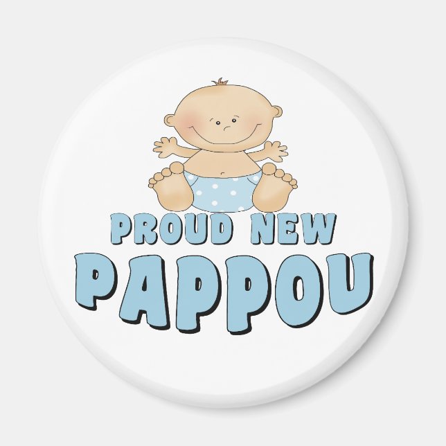 PROUD NEW Pappou Boy Magnet (Vorne)