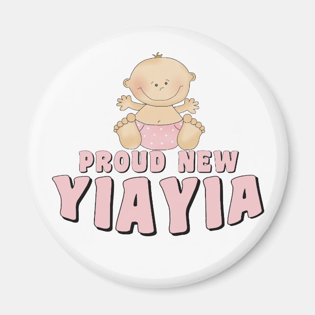 PROUD NEW YiaYia T - Shirt Magnet (Vorne)
