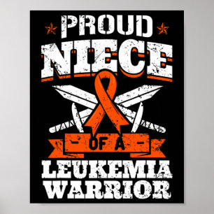 Proud Nichte einer Leukämie Warrior Awareness Bloo Poster