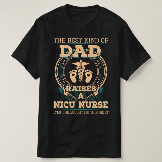 Proud NICU Nurse's Vater T-Shirt (Design vorne)
