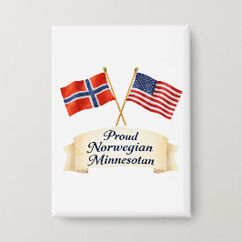 Proud Norwegian Minnesotan Heritage Button
