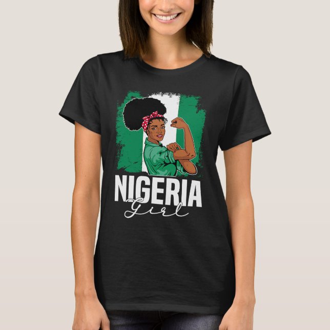 Proud Of My Nigerian Roots Nigeria BHM BLM Pride A T-Shirt (Vorderseite)